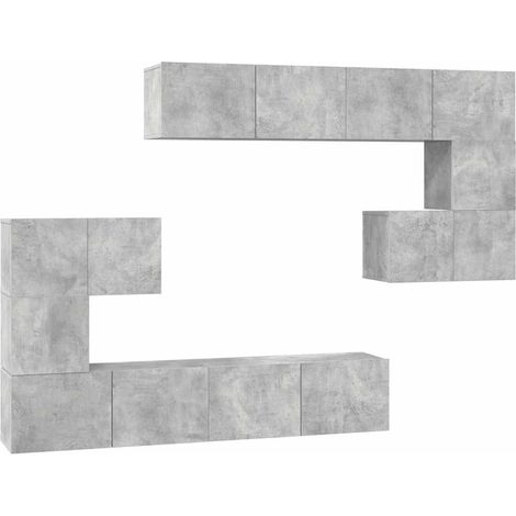 Maison Exclusive - Set muebles de salón TV 8 pzas madera ingenier