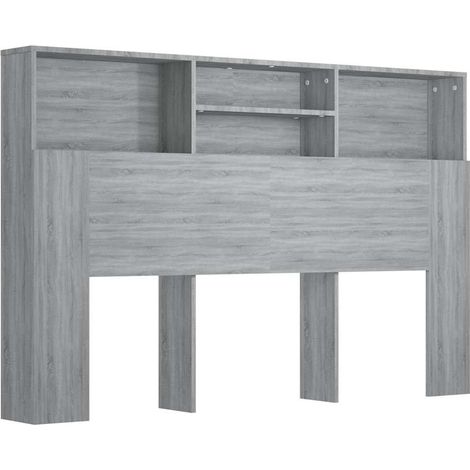 Maison Exclusive - Mueble cabecero color gris Sonoma 160x19x103,5 (1/5)