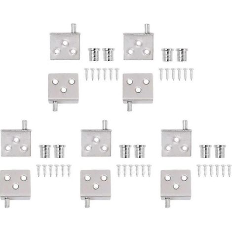 Lot de 10 charnières invisibles pour portes de placard à ouverture verticale (pivotement haut/bas), avec code CT pour supports d'affichage en bois. (1/5)