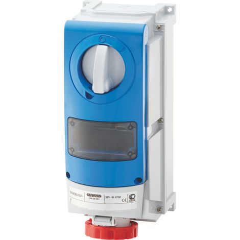 Gewiss Vertical Fixed Interlocked Socket Outlet 3P+N+E 32A 346-415V 50/60Hz IP66