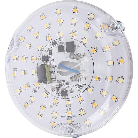 4-Zoll-Deckenventilator-LED-Ersatzleuchte, 15 W, 3 Farbtemperaturen (3000 K, 4000 K, 6000 K), dimmbar, rund, 120 V