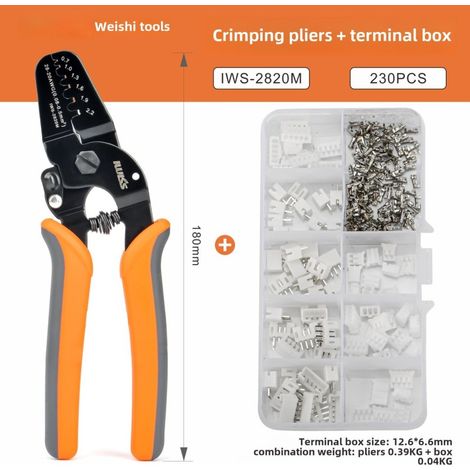 Pince sertir IWS-2820 – Bornes JST1.0 / DuPont 2.0 – Pas 1,25 mm – PH2.0 – Transfrontalier