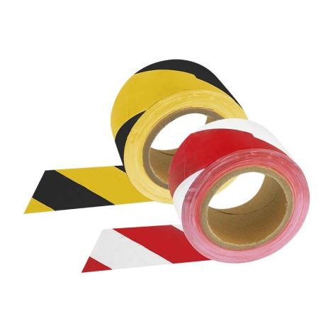 Signalband - 102mm - 200m weiß - rot, LOGUI