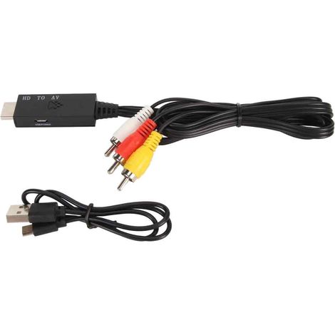 adaptador HD a RCA, convertidor de señal 1080p, cable de 1 m, para televisores y proyectores antiguos. (1/5)