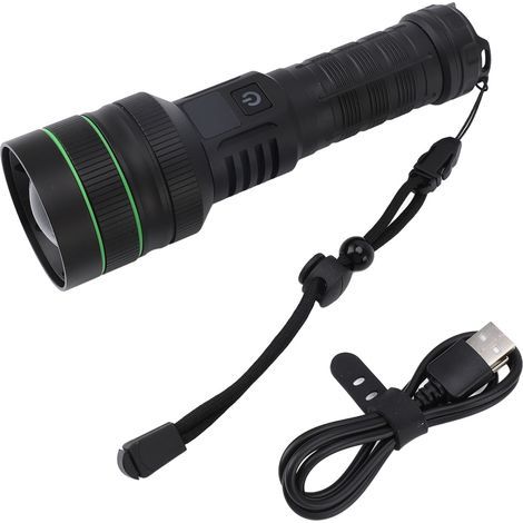 Rechargeable 40000LM High Brightness Aluminum Alloy Flashlight, Zoomable, Portable for Outdoor Camping and Emergencies (1/5)