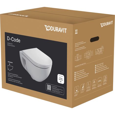 Duravit D-Code Conjunto de inodoro suspendido, cisterna baja, sin (1/2)