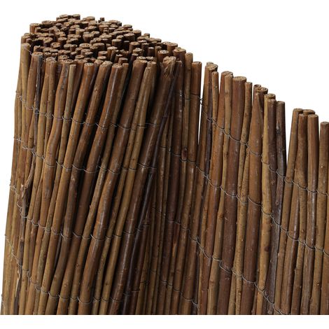 Randaco 90 x 300 cm Weidenmatte Sichtschutz Natur – Weidenzaun blickdicht für Garten, Balkon & Terrasse