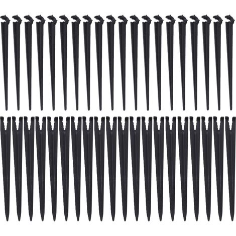 40 Piquets Support Tuyau Irrigation Fixation Sol Tuyau Arrosage Piquet PE Durable Anti tempête Goutte Goutte Arrosage Automatique (1/4)