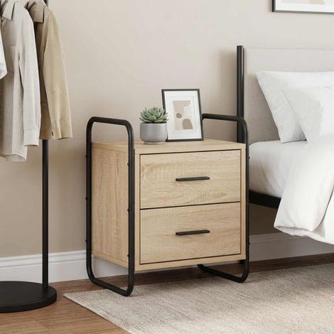 vidaXL Cabinet de chevet suspendu Chêne Sonoma 40 x 30 x 50 cm (1/5)