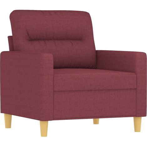 Fauteuil de Salon,Chaise,Fauteuil Rouge bordeaux 60 cm Tissu CFW396837 (1/5)
