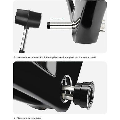 Kit d'outils pour démontage de roulements à pression de vélo, compatible avec les cuvettes de boîtier de pédalier. Coffret d'outils de réparation de vélos professionnels LX. WHBYV (1/4)