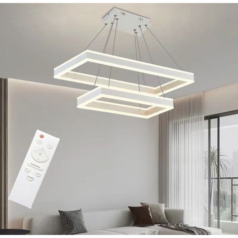 Lampadario plafoniera a sospensione led illuminazione interni cambia 3 luci 64w con telecomando dimmerabile (1/4)
