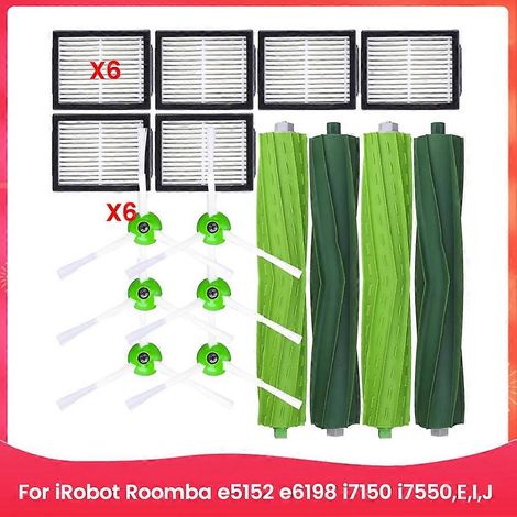 Pour IRobot Roomba E5152 E6198 I7150 I7550 – Series E – I J Main Side Brosse HEPA Filtres Accessoires (1/5)