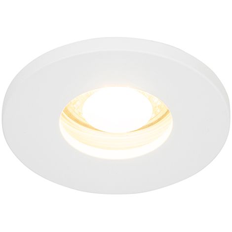 QAZQA shed - Spot encastrable - 1 lumière - Ø 85 mm - Blanc - Moderne - éclairage extérieur - Salle de bains