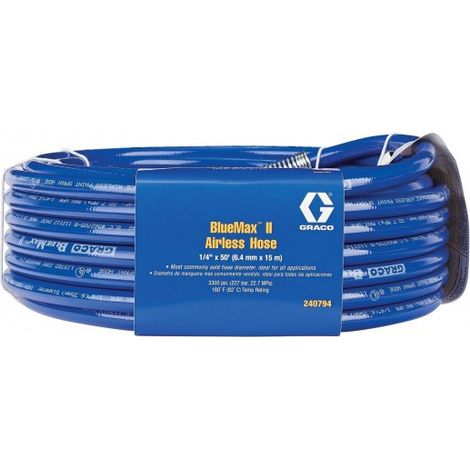 Tuyau d'arrosage 15 m x ¼” – Tuyau d'origine Graco Bluemax II – Compatible pulvérisateurs Graco – Raccord ¼” (1/2)