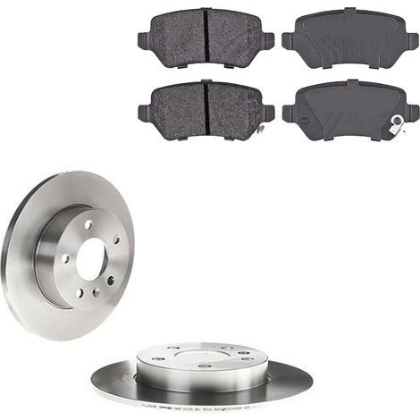 KIT FRENI POSTERIORI compatibile con OPEL MERIVA A MPV /SPACE WAGON (X03) - DISCHI + PASTIGLIE OEM: P 59 038 / 16955 , 17523 /SOSTITUZIONE DIRETTA/BASSA POLVERE/SILENZIOSO (1/5)
