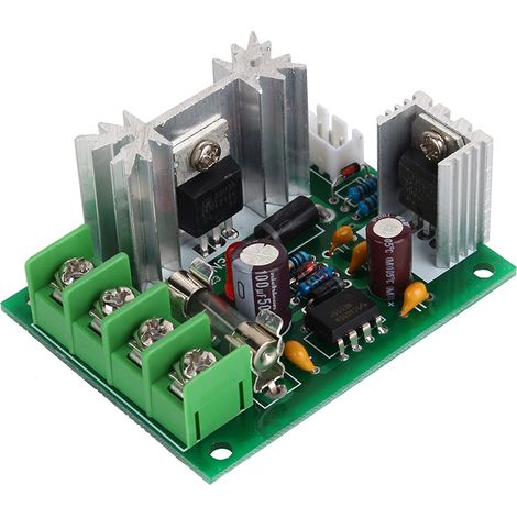 Contrôleur de vitesse à modulation de largeur d'impulsion (PWM) pour moteurs CC, 12 V, 24 V, 30 V, 120 W, interrupteur universel avec fusible (1/5)