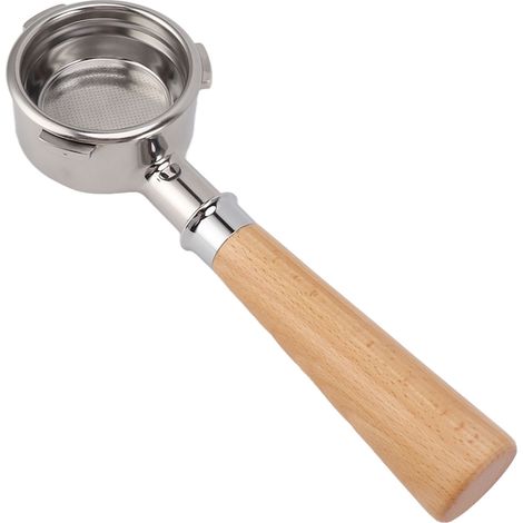 58-mm-Filterhalter aus Edelstahl mit drei Ohren und bodenlosem Griff aus Buchenholz für Barsetto Style A2 Kaffeemaschine (1/5)