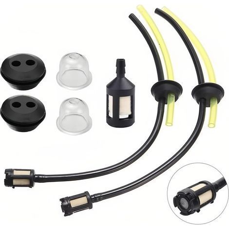 7 pièces Kit Universel Filtre à Essence, Durite Essence, Joint en Caoutchouc, Débroussailleuse Thermique, Réservoir De Carburant, pour Coupe-Herbe, Tondeuse, Taille-Haies, Tronçonneuse (1/5)