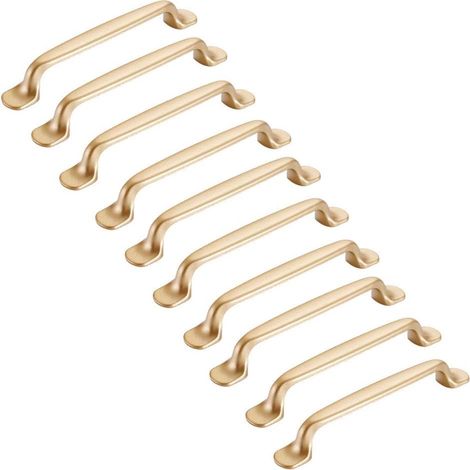 CSPARKV 10pcs Gold Cabinet Handle 128mm-Furniture Handle Kitchen Cabinet Door Handles Cupboard