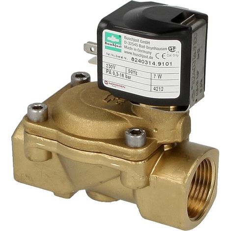 Electrovanne Buschjost 8240314.9101.2305 G3/4,6.0m³/h,0.1-16bar +110°C,EPDM,230VA