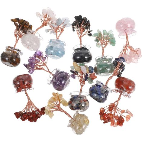 Lot de 12 Mini Arbres en Cristal Ornements pour Bonsaï Ornement De Bureau Mini Arbre De Bureau en Verre (1/5)