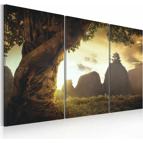 Tableau temple sur la colline - 120 x 80 cm (1/4)
