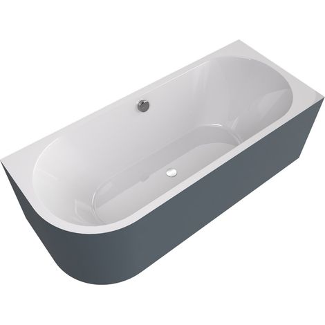 VIVA R MONOLITH Baignoire asymétrique 170x75x60cm, blanc/sienne (1/4)