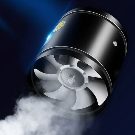 Ventilateur extracteur silencieux puissant, circulaire multifonction, aération efficace pour salle de bain, cuisine, atelier, faible consommation, installation facile, blanc, ø150mm. (1/2)