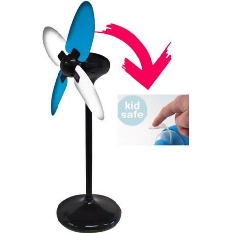 MINI VENTILATORE DA TAVOLO SCRIVANIA CON PALE ANTI INFORTUNIO ATTACCO USB (34505)