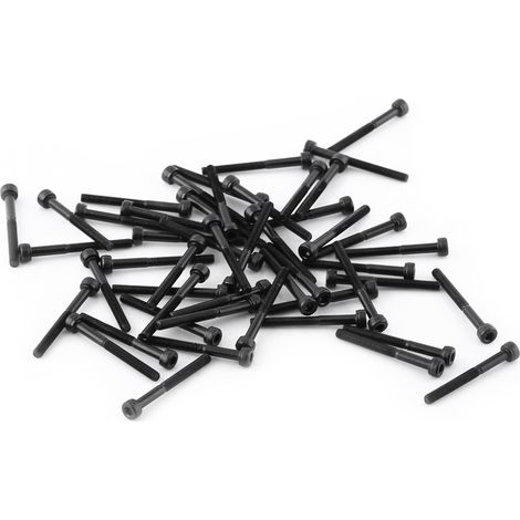 M3 Black Hex Socket Cap Head Screw Bolt Set (M330mm,Partially Threaded,50pcs)