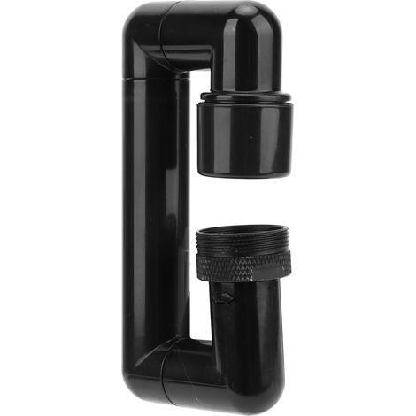 Robinet télescopique rotatif à bras pivotant mécanique pour évier de cuisine ou de salle de bain, noir (1/5)
