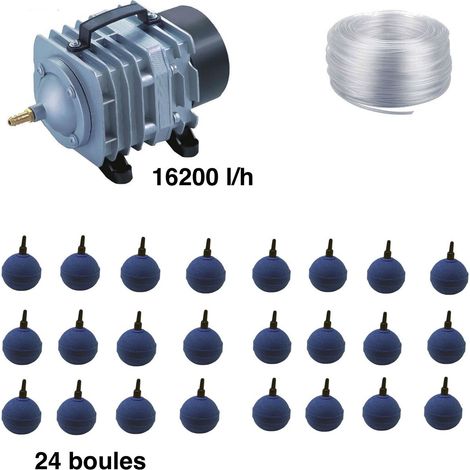 Set aération bassin de jardin 24 boules de 30000 à 50000 litres (1/5)