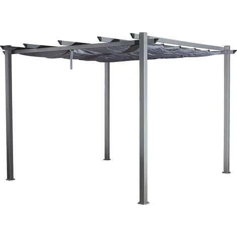 Pavillon Gartenpavillon 3x4m Luxor anthrazit aus Aluminium UV-Schutz wasserabweisende Überdachung (1/2)