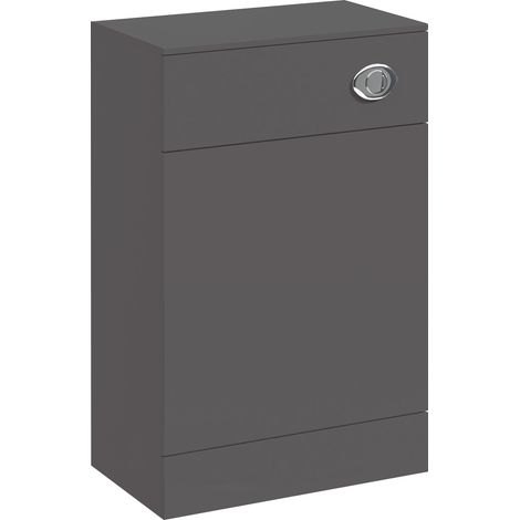 Modern Floor Standing Bathroom WC Toilet Unit - 500 x 300mm, Satin Dark Grey