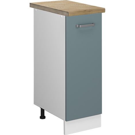 Armadio cucina dispensa alto R-Line, Grigio-blu, 30 cm , PL Rovere, Vicco