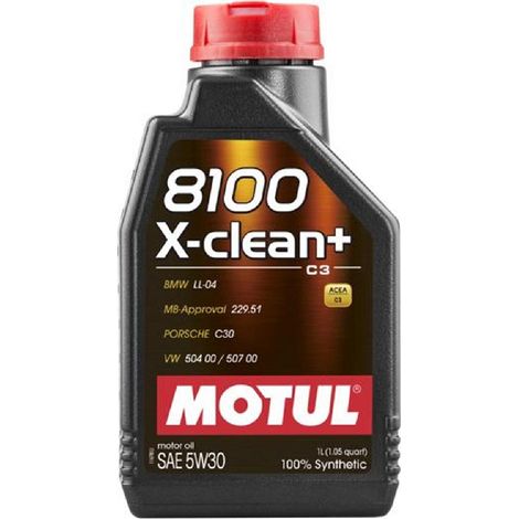 4x Huile Motul 8100 X-Clean plus 5W30 bidon de 1 Litre