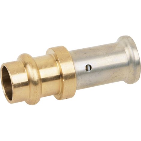 Henco – Raccord laiton à sertir multicouche TH ou BE Ø16x2.0-Cuivre V Ø16 – Profil de sertissage TH ou BE – Pour installations plomberie