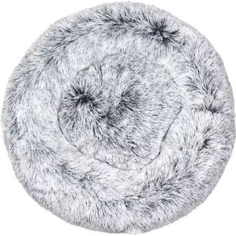 Lit pour chat, coussin moelleux, doux lavable pour chiens chats (dégradé gris, 50 cm), Enlé