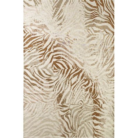 Tapis zébré marron intérieur extérieur antidérapant - 80 x 150 cm (1/5)