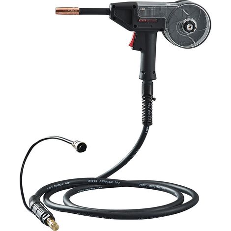 Pistolet à Bobine avec Câble 3 m 200 A Compatible avec Soudeuses MIG W Weldpro MlG200GDsv200 MIG155GD, pour Fils de Soudage Fourrés, Solides, Aluminium 0,76 mm 0,89 mm Diverses Tâches de Soudage (1/5)