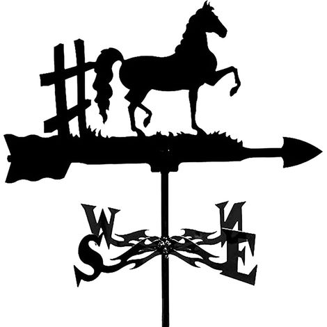 Girouette animale en acier inoxydable — Indicateur de direction du vent vintage pour jardin extérieur (1/5)