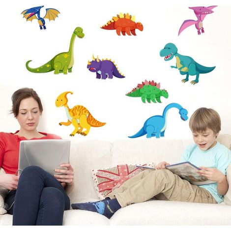 Décor Mural Dinosaure Autocollants Muraux Enfant Chambre Bébé Nursery Stickers Préhistoriques (1/5)