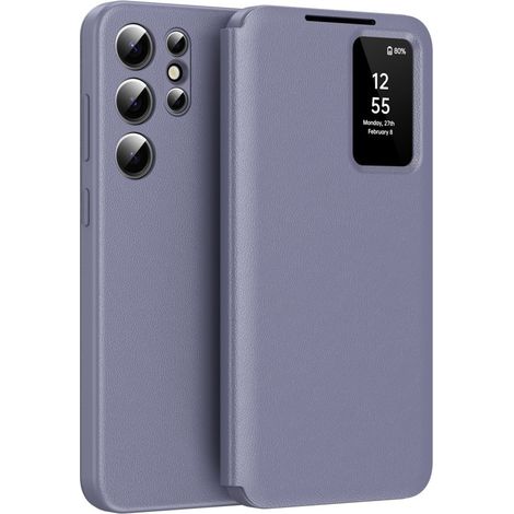 Étui portefeuille à rabat Smart View pour Samsung Galaxy S25 Ultra, violet (1/5)