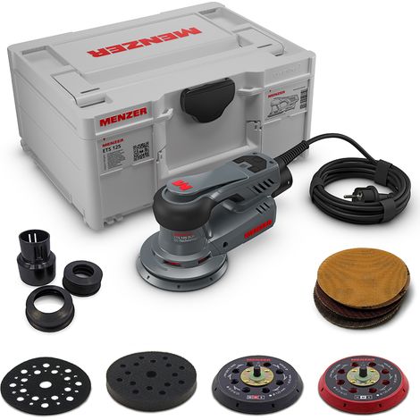 Menzer – Ponceuse excentrique 125mm – Moteur EC sans brosses – 350W – Course 5mm – Pour ponçage bois dur et teck – Coffret systainer³ inclus