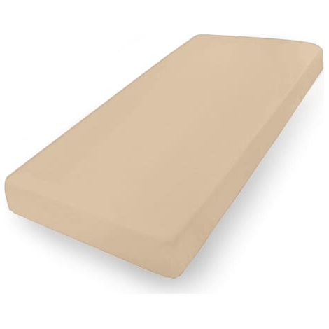 CLASSIC-Jerseylaken mit Gummizug 130x190, 140x200x20 dunkelbeige16 MATEX (1/5)