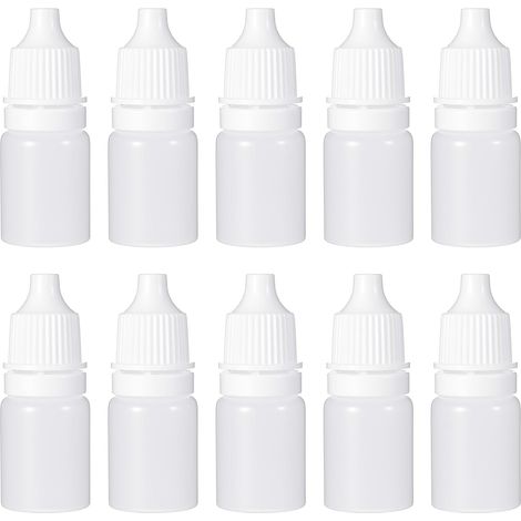 Paquete de 10 frascos cuentagotas de plástico vacíos de 5 ml, ideales para viajes y proyectos de bricolaje. (1/5)