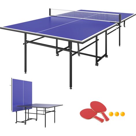 Table ping-pong pliante compacte 4 roues intérieur - légère manoeuvre étroite porte appartement (1/5)