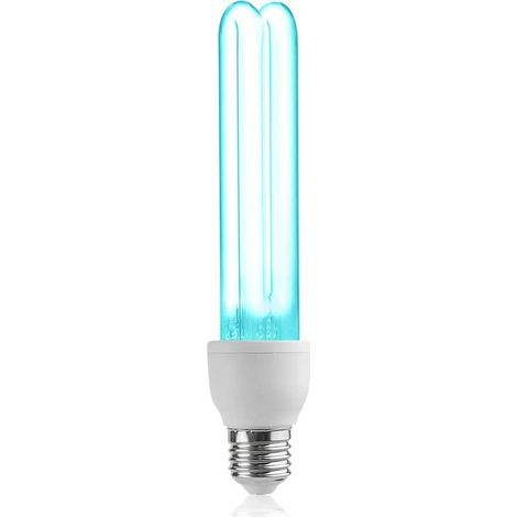 25W E27 UV disinfection lamp quartz tube 254nm UVC sterilization with ozone 360° lighting angle (1/5)
