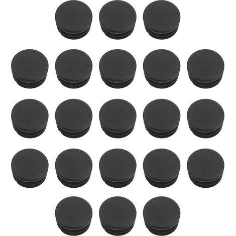 de 30 embouts coulissants en plastique noir pour tubes ronds (1/5)
